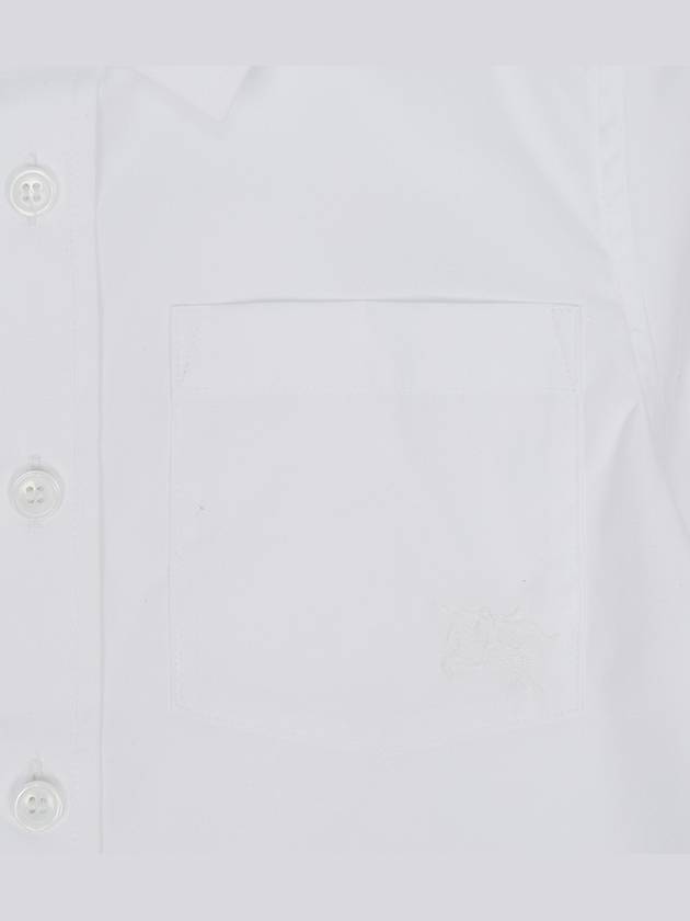 Kids Cotton Short Sleeve Shirt White - BURBERRY - BALAAN 6