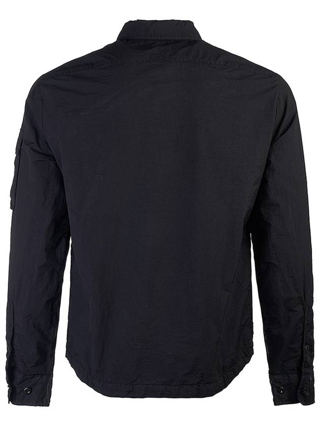 Taylon L Zipped Long Sleeve Shirt Black - CP COMPANY - BALAAN 4