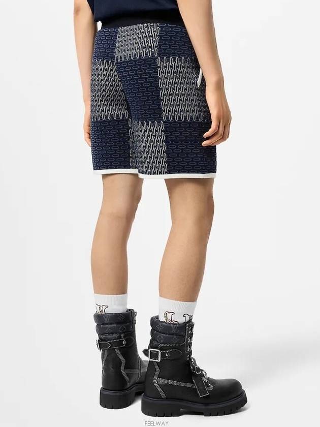 1AFWUJ Damier quilted cotton shorts - LOUIS VUITTON - BALAAN 4