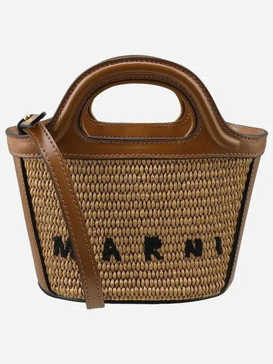 Rattan Micro Tropicalia Cross Bag Brown - MARNI - BALAAN 2