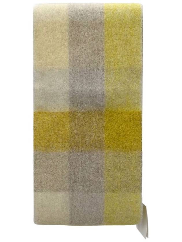 Check Mohair Muffler Beige Yellow - ACNE STUDIOS - BALAAN 3