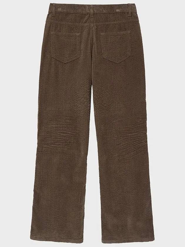 Wave Corduroy Flare Wide Pants Brown - NOIRER - BALAAN 4