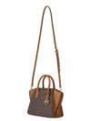 Avril Small Logo Print Leather Tote Bag Brown - MICHAEL KORS - BALAAN 5