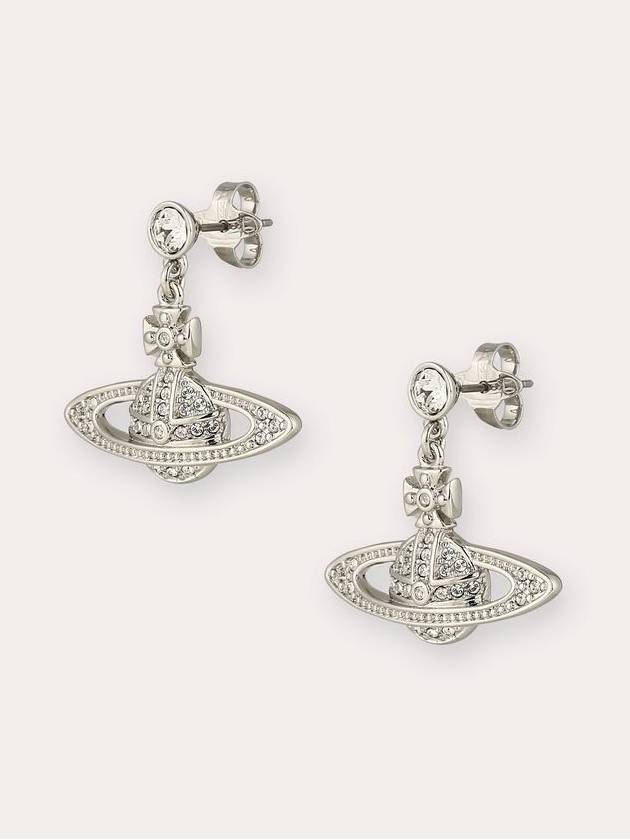 Mini Bas Relief Drop Earrings Silver - VIVIENNE WESTWOOD - BALAAN 3