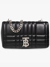 Lola Silver Quilted Shoulder Bag Black - BURBERRY - BALAAN 2