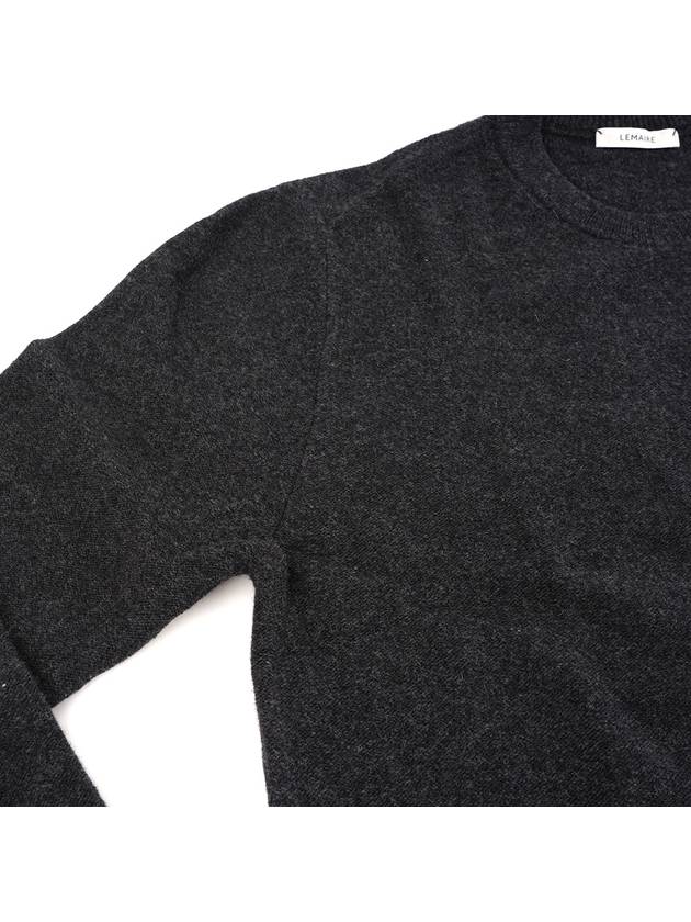 Crew Neck Knit Top Anthracite Melange - LEMAIRE - BALAAN 6