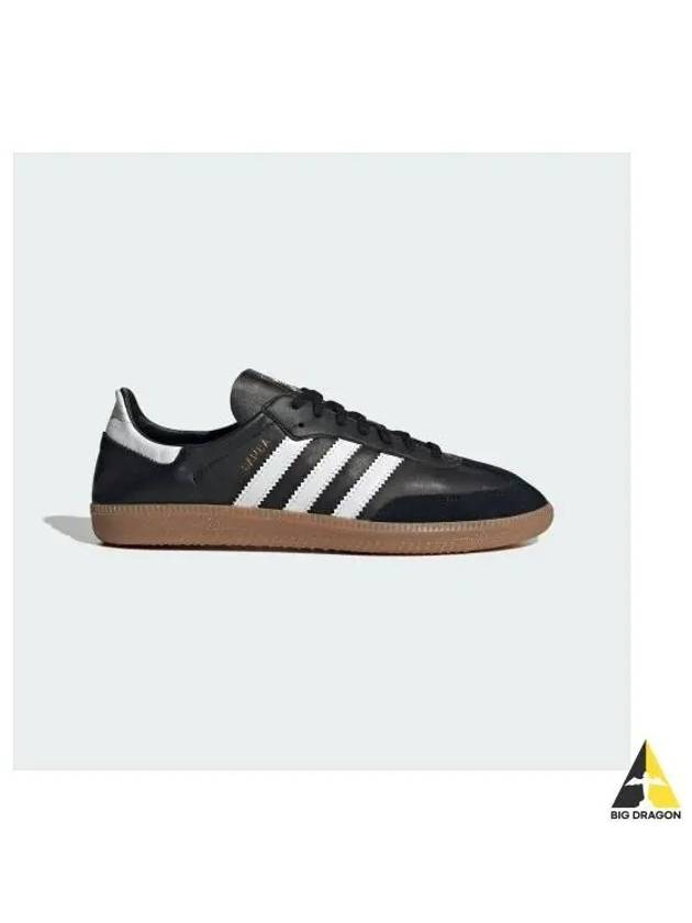 Samba Decon Leather Low Top Sneakers Core Black - ADIDAS - BALAAN 2