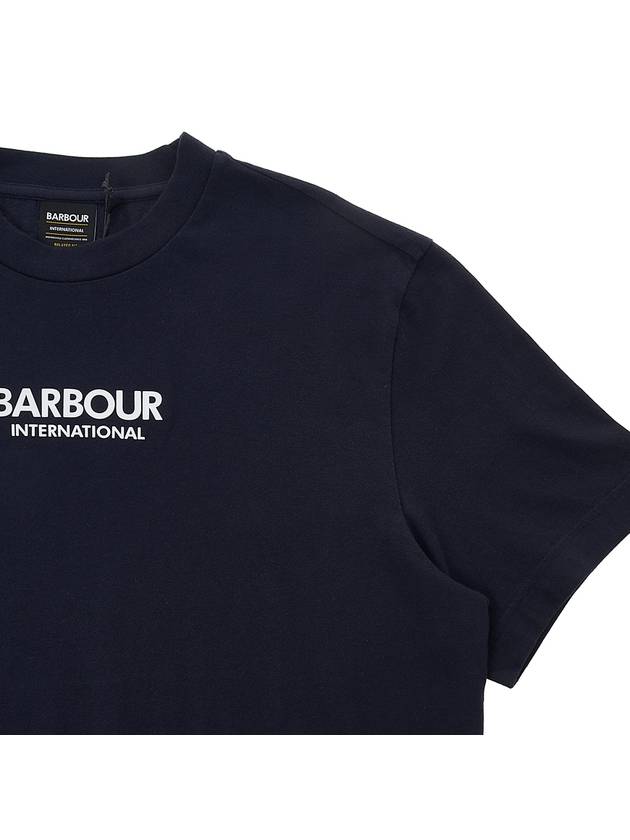 Formula Logo Print Short Sleeve T-Shirt Blue - BARBOUR - BALAAN 5