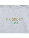 Wimbledon Logo Crew Neck Cotton Sweatshirt Heather Grey - SPORTY & RICH - BALAAN 4