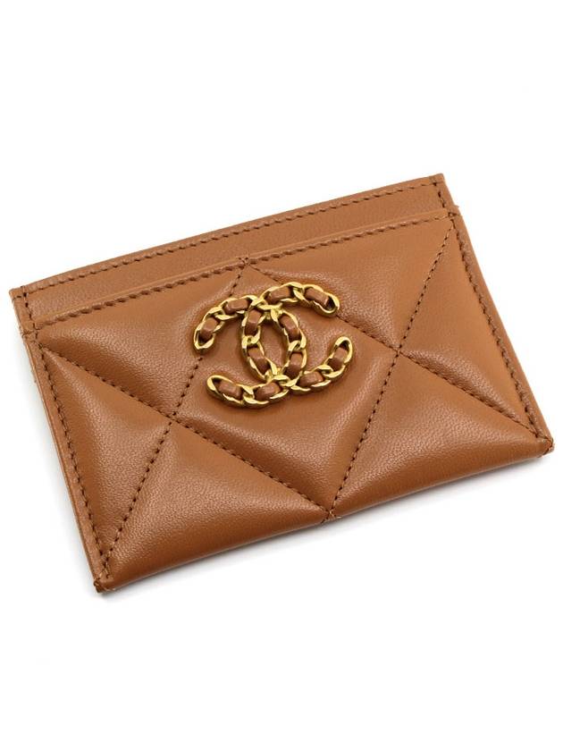 CH 19 Lambskin Brown Card Slot Gold AP1167 CH31WT011BG - CHANEL - BALAAN 4