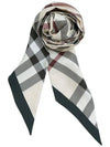 Skinny Check Silk Scarf Beige - BURBERRY - BALAAN 2