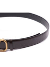 V Logo Signature Leather Belt Brown Black - VALENTINO - BALAAN 6