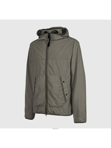 Goggles Polyamide Hooded Jacket Khaki - CP COMPANY - BALAAN 1