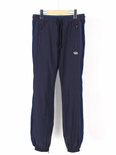 P Bright Wrinkled Nylon Denim Track Pants Blue - DIESEL - BALAAN 2