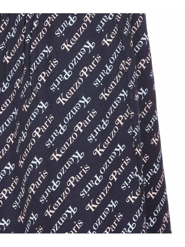 All Logo Print A Line Skirt Navy - KENZO - BALAAN 5