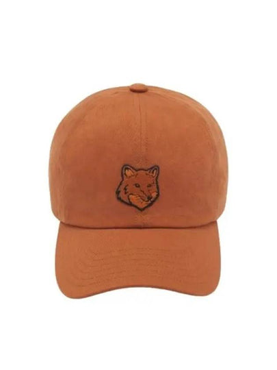 Bold Fox Head Embroidery 6 Panel Ball Cap Orange - MAISON KITSUNE - BALAAN 2