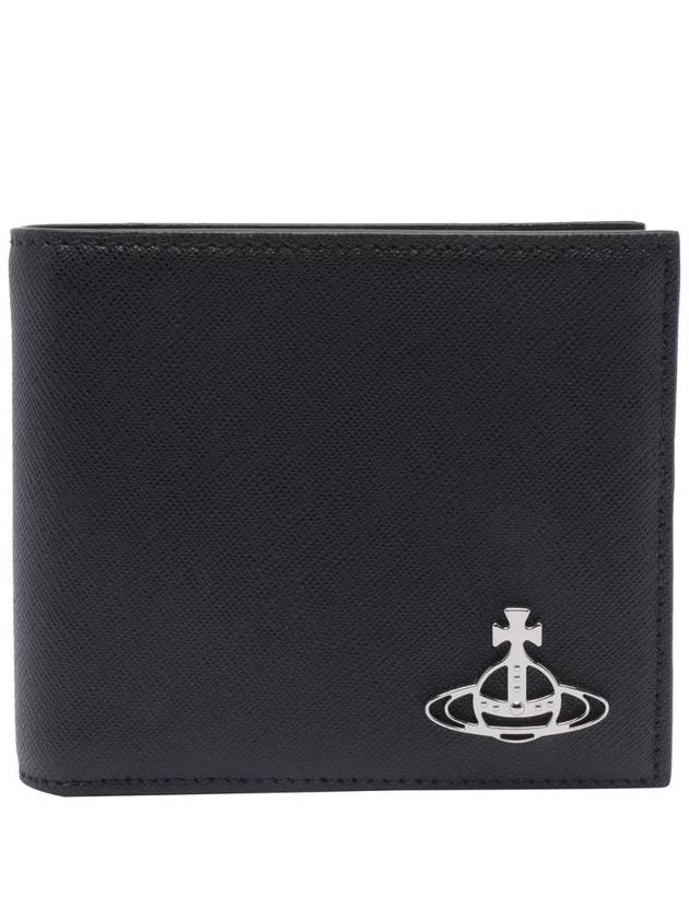 ORB Logo Half Wallet Black - VIVIENNE WESTWOOD - BALAAN 1