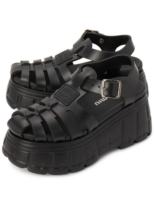 Women's EVA Platform Sandals Black - MIU MIU - BALAAN 2