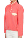 Serif Logo Buttoned Polar Cotton Sweatshirt Cream Pink - SPORTY & RICH - BALAAN 3