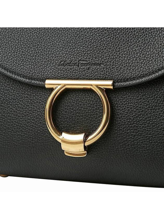 Gancini Small Tote Bag Black - SALVATORE FERRAGAMO - BALAAN 7