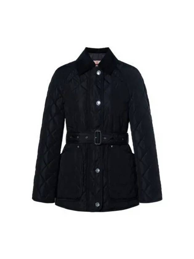 Diamond Quilted Nylon Jacket Black - BURBERRY - BALAAN 2