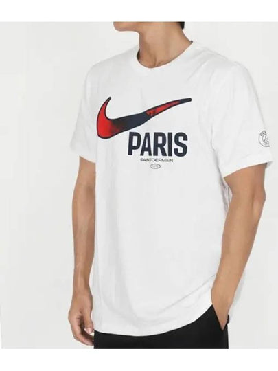 Genuine Paris Saint Germain Swoosh T shirt FV8555 100 - NIKE - BALAAN 2