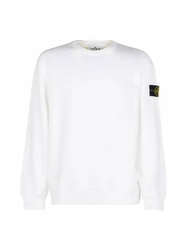 Wappen Patch Crew Neck Cotton Sweatshirt White - STONE ISLAND - BALAAN 2