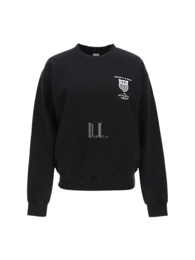 Emblem Logo Print Sweatshirt Black - SPORTY & RICH - BALAAN 2