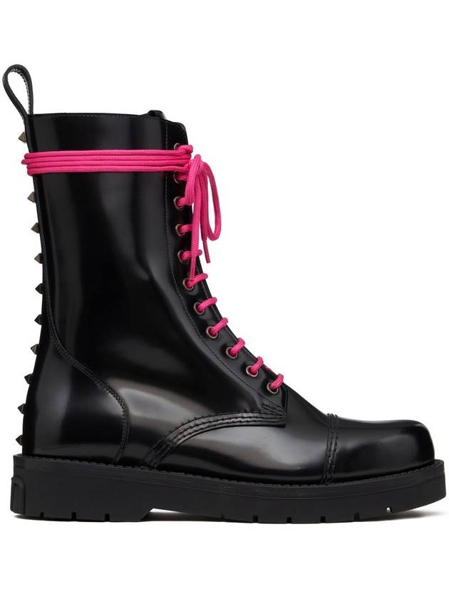 Untitled Calfskin Combat Boots Black - VALENTINO - BALAAN 2