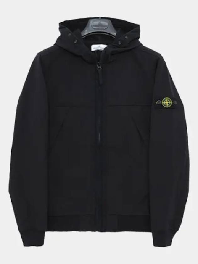 Kids Wappen Patch Hooded Zip-Up Jacket Black - STONE ISLAND - BALAAN 2