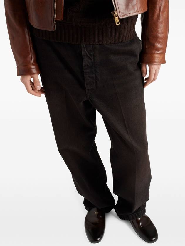 Men's Relaxed Fit Jeans Brown - PRADA - BALAAN 5