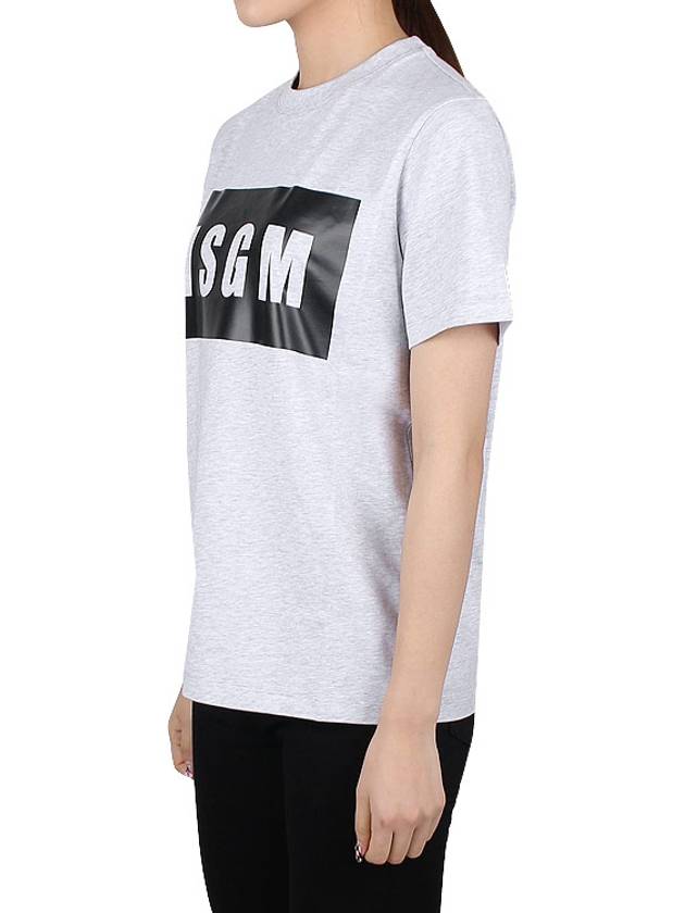 Box Logo Short Sleeve T-Shirt Grey - MSGM - BALAAN 4