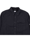 Tylon L Button Long Sleeve Shirt Black - CP COMPANY - BALAAN 4