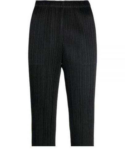 Pleated Basic Straight Pants Black - ISSEY MIYAKE - BALAAN 2