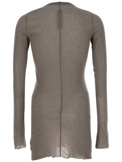 Grey Long-Sleeve T-Shirt In Viscose And Silk Blend Man - RICK OWENS - BALAAN 2