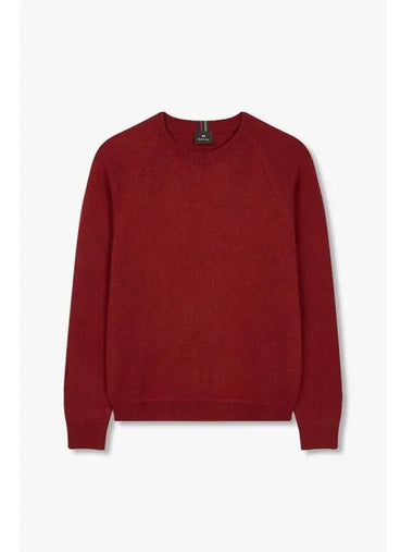 PS Crew Neck Wool Raglan Knit Cherry Red - PAUL SMITH - BALAAN 1