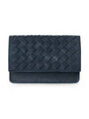 Intrecciato Flap Business Card Wallet Navy - BOTTEGA VENETA - BALAAN 3