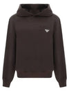 Triangle Logo Hoodie Dark Brown - PRADA - BALAAN 2