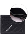 Car Embossed Grain Calfskin Card Wallet Black - BALENCIAGA - BALAAN 3