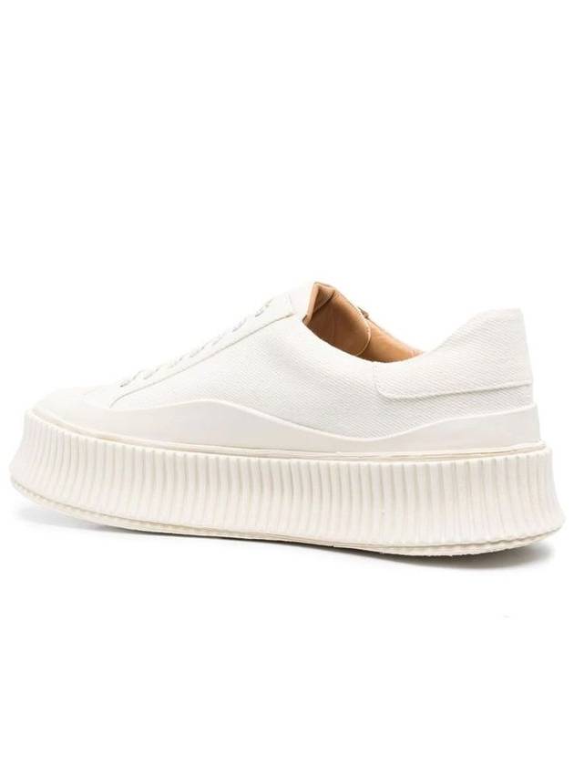 Canvas Platform Low Top Sneakers White - JIL SANDER - BALAAN 3