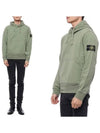 Wappen Patch Classic Fleece Hoodie Sage Green - STONE ISLAND - BALAAN 2