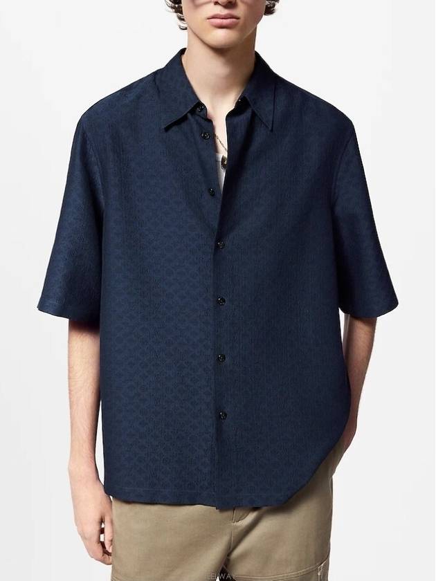 1AFRND Mini Monogram Silk Blend Short Sleeved Shirt - LOUIS VUITTON - BALAAN 1