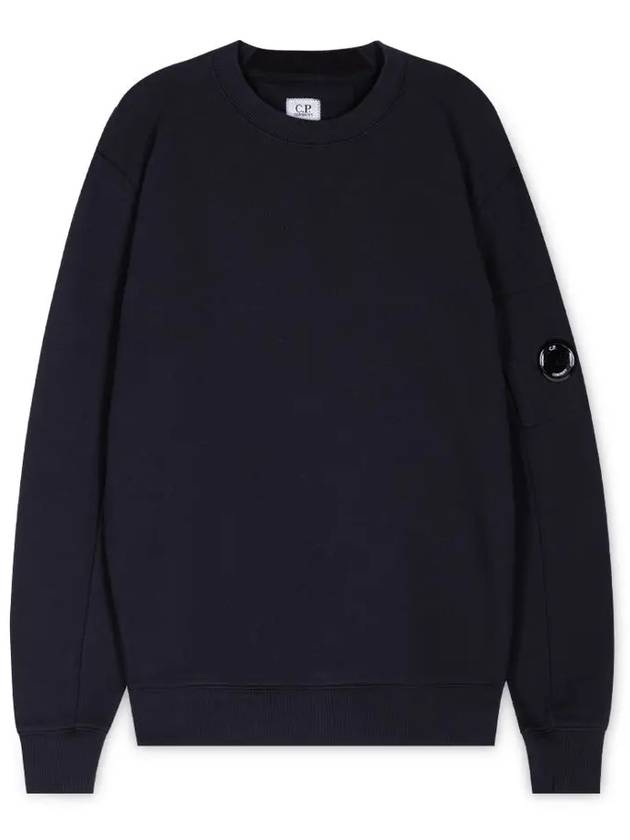 Diagonal Raised Fleece Sweatshirt Navy - CP COMPANY - BALAAN 4