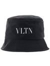 VLTN Logo Bucket Hat Black - VALENTINO - BALAAN 3