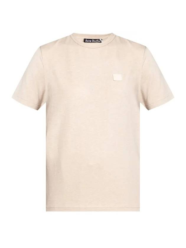 Face Patch Short Sleeve T-Shirt Beige - ACNE STUDIOS - BALAAN 1