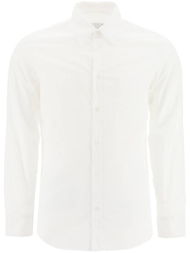 Memory of Poplin Long Sleeve Shirt White - MAISON MARGIELA - BALAAN.