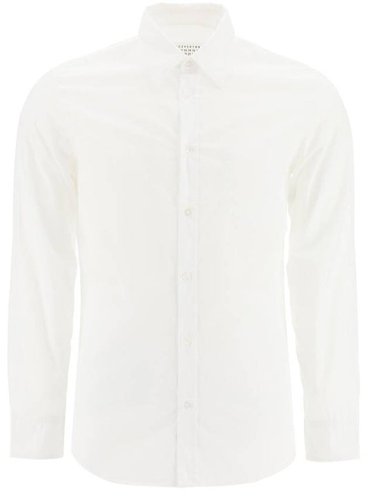 Memory of Poplin Long Sleeve Shirt White - MAISON MARGIELA - BALAAN.