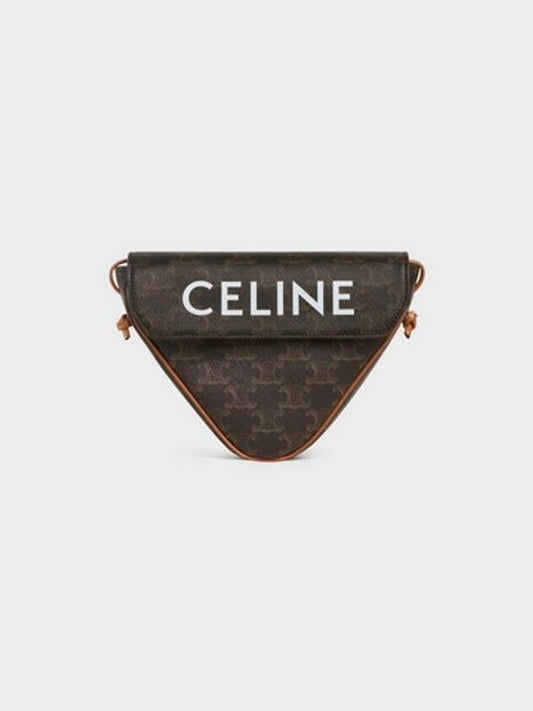 Triangle Crossbody Bag in Triomphe Canvas Tan - CELINE - BALAAN 2