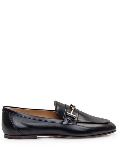 Double T Calf Leather Loafers Black - TOD'S - BALAAN 2