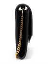 Monogram Uptown Chain Embossed Leather Long Wallet Black - SAINT LAURENT - BALAAN 5